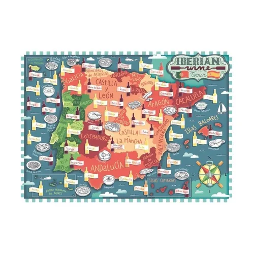 1000 pc Puzzle - Map Of Iberia