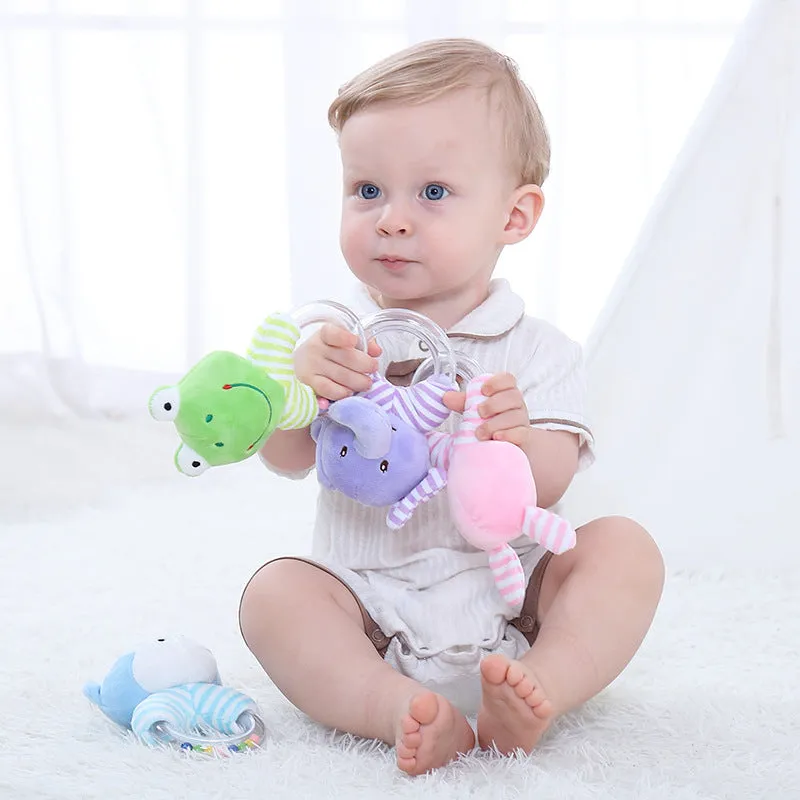 Baby cartoon plush handbell kids toys