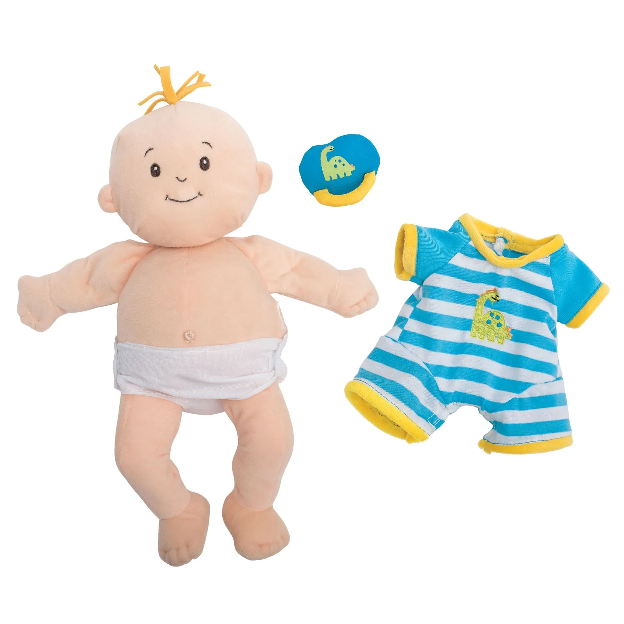 Baby Stella Peach Fella Soft Plush Baby Doll with Yellow Hair