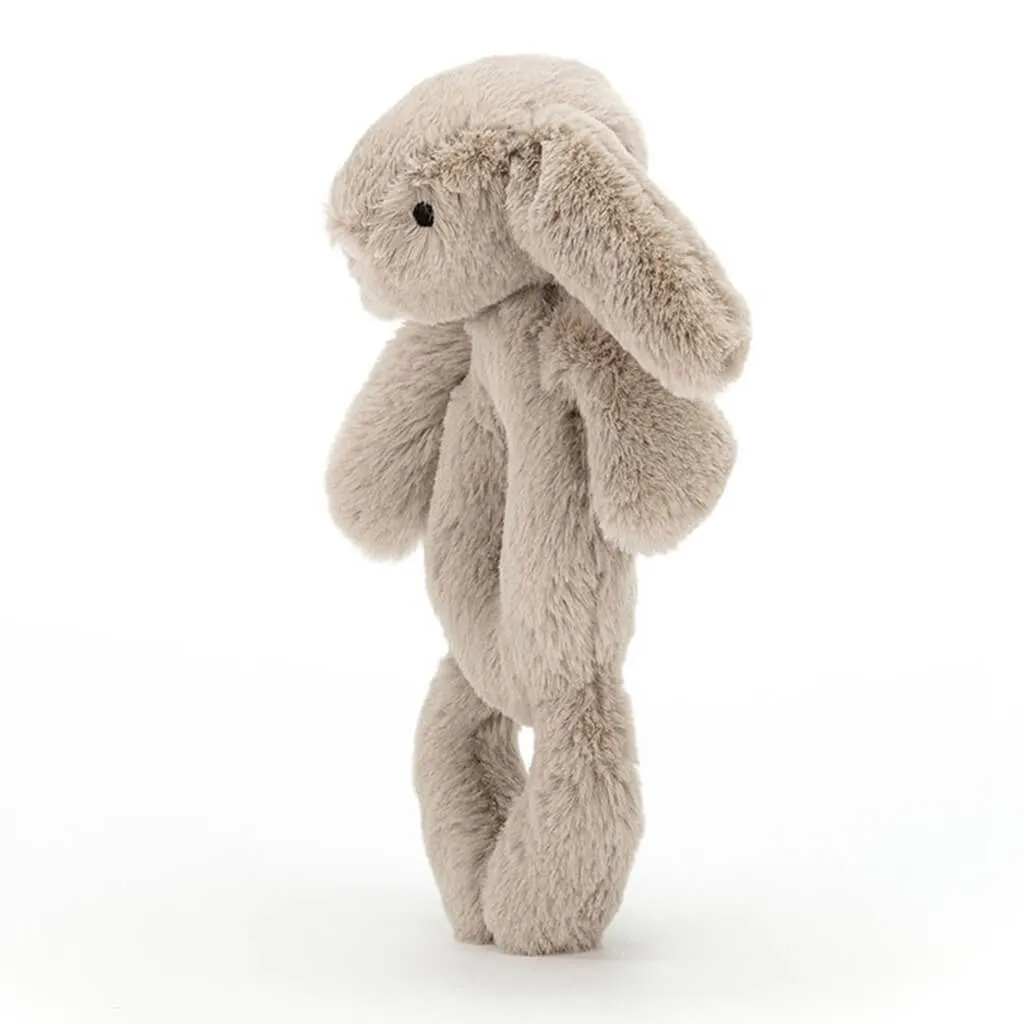 Bashful Bunny Ring Rattle Grey