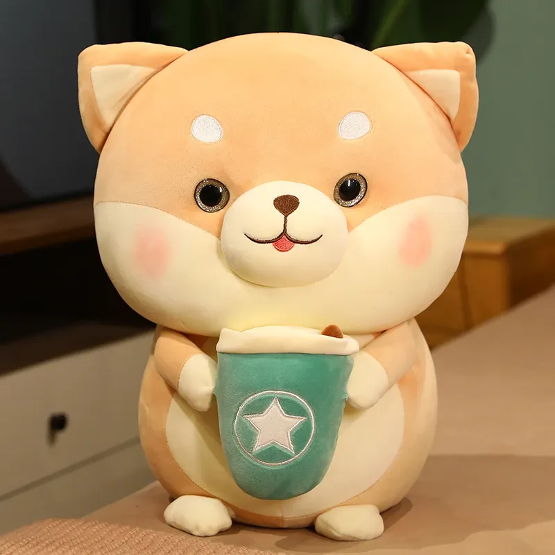 Bubble Tea Shiba Dog Plush | Boba Stuffed Animal Plushie