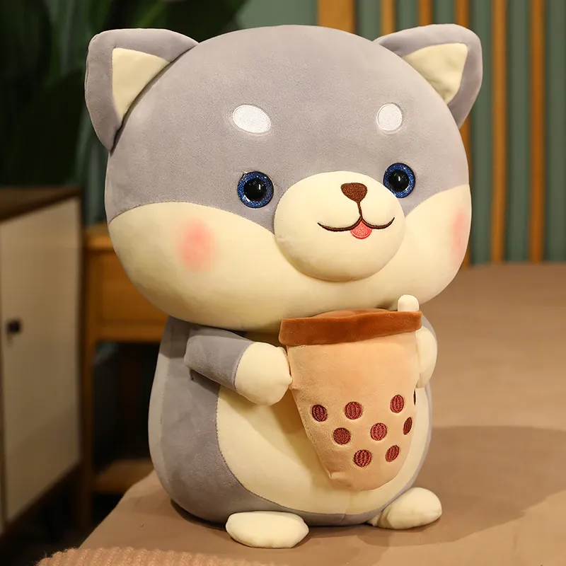 Bubble Tea Shiba Dog Plush | Boba Stuffed Animal Plushie