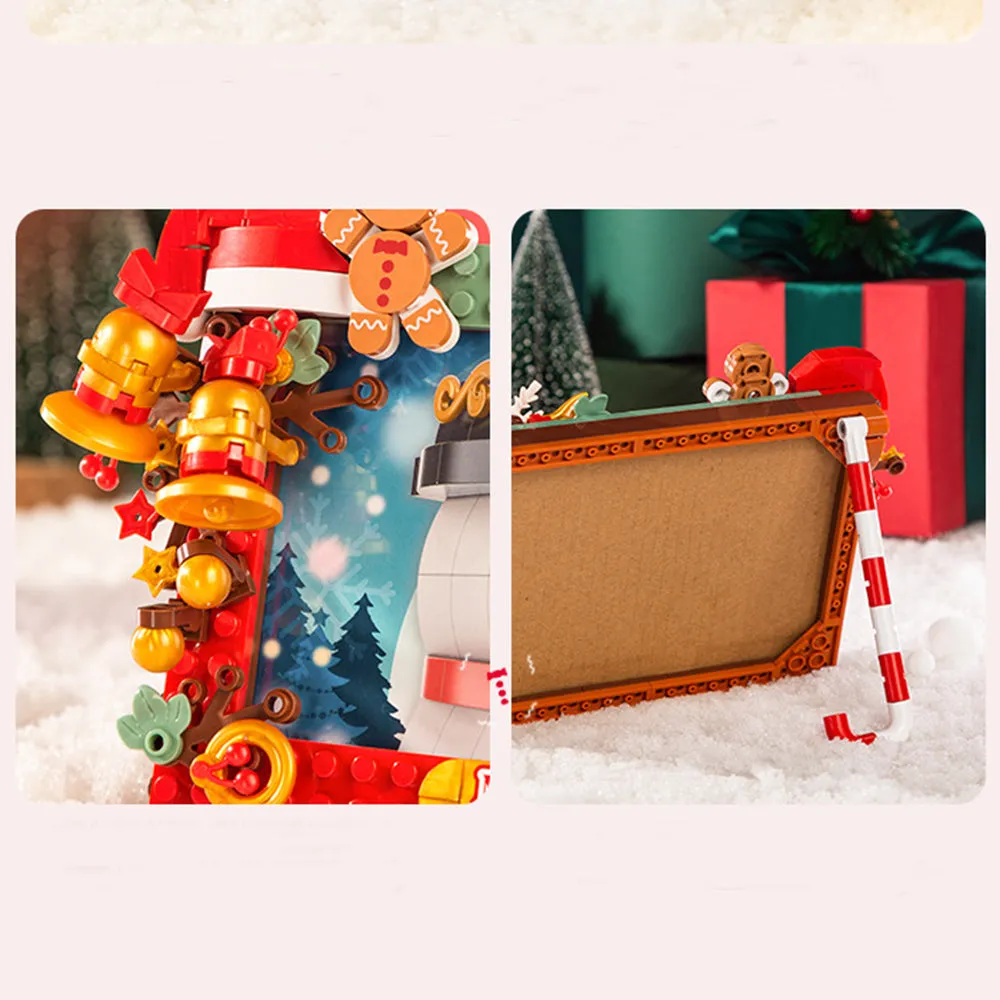 Christmas Photo Frame Desktop Jenga Building Blocks Toys Gift, TO0005