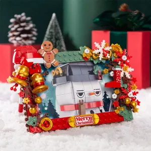 Christmas Photo Frame Desktop Jenga Building Blocks Toys Gift, TO0005