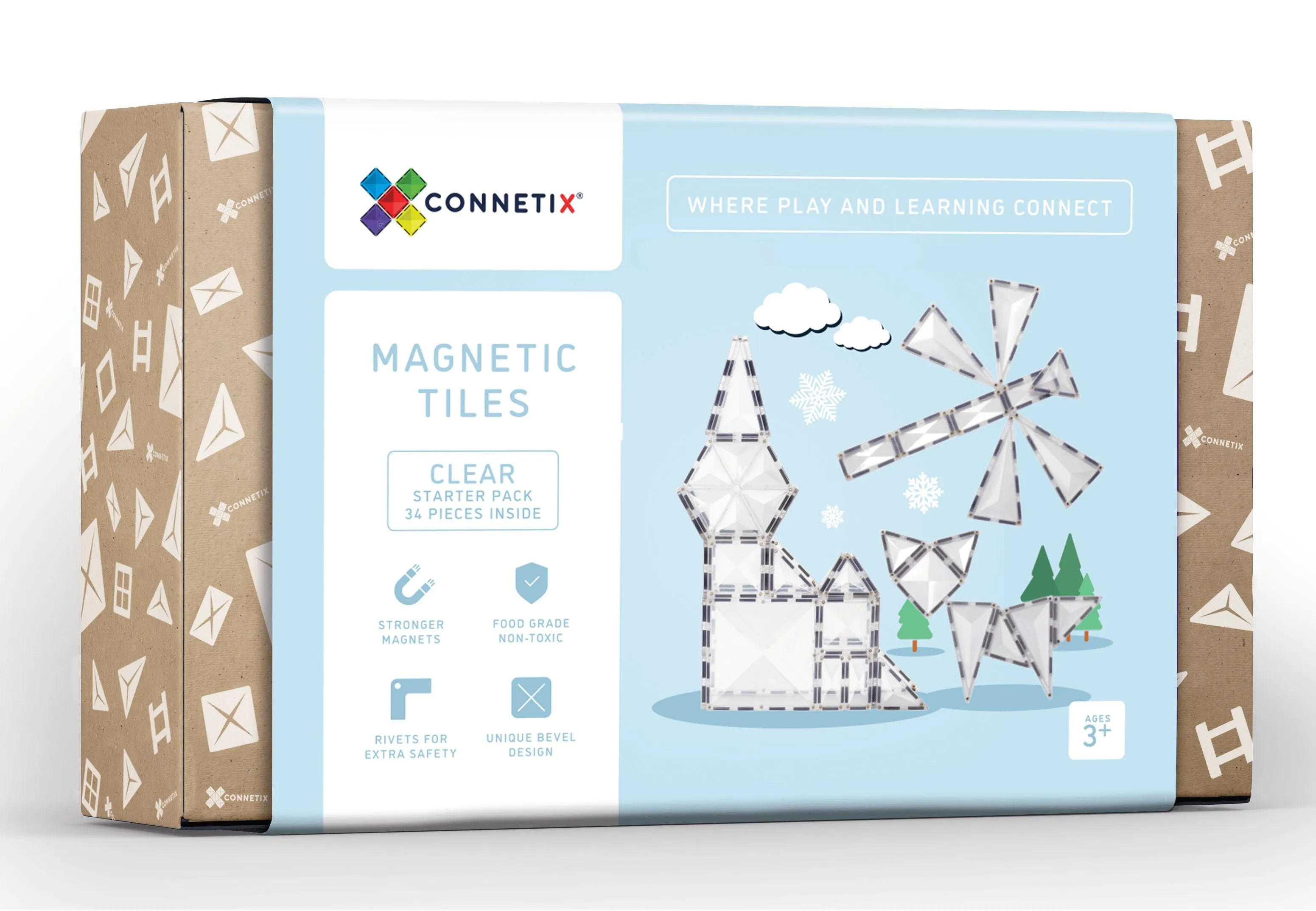 Connetix 34 Piece Clear Pack