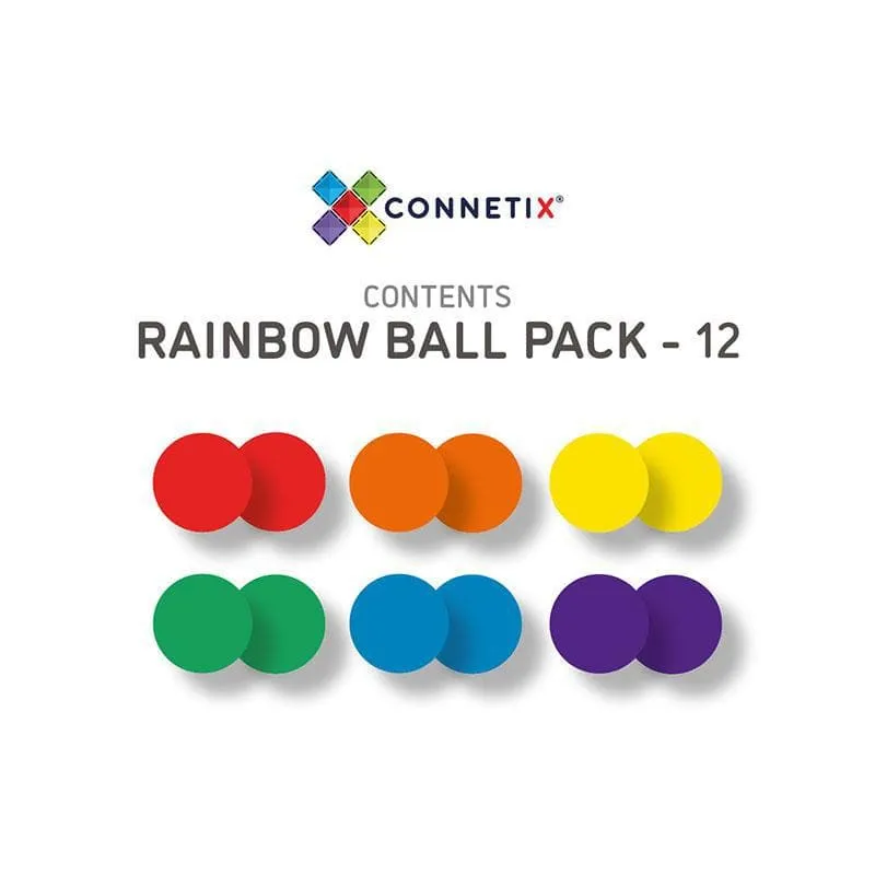 Connetix Rainbow Replacement Ball Pack - 12pc