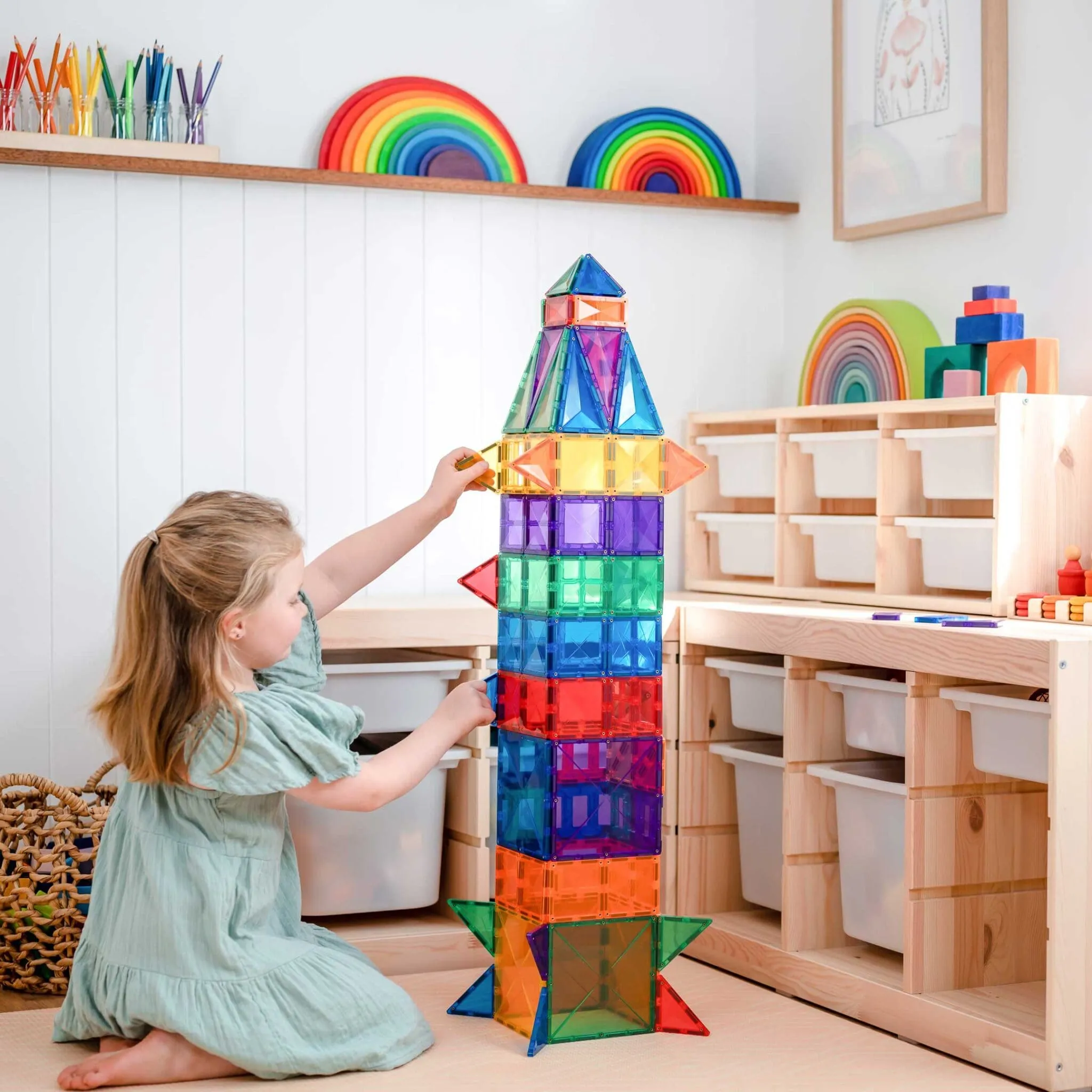 Connetix Tiles - 102 Piece Rainbow Creative Pack