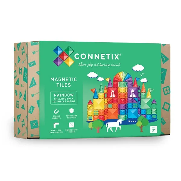 Connetix Tiles - 102 Piece Rainbow Creative Pack