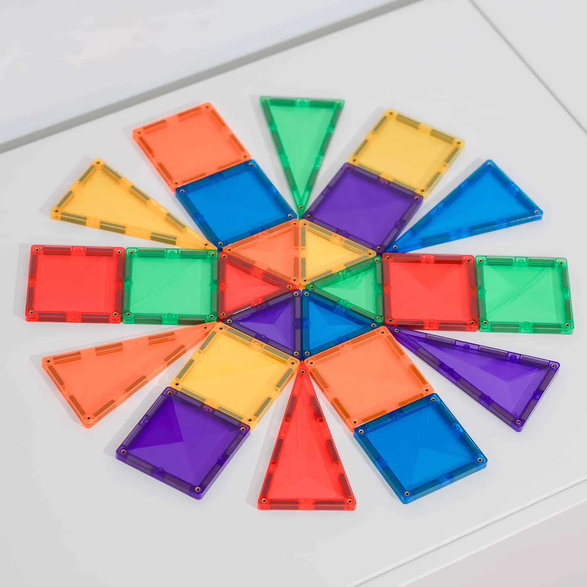 Connetix Tiles Magnetic construction sets Rainbow Mini Pack | 24PCS