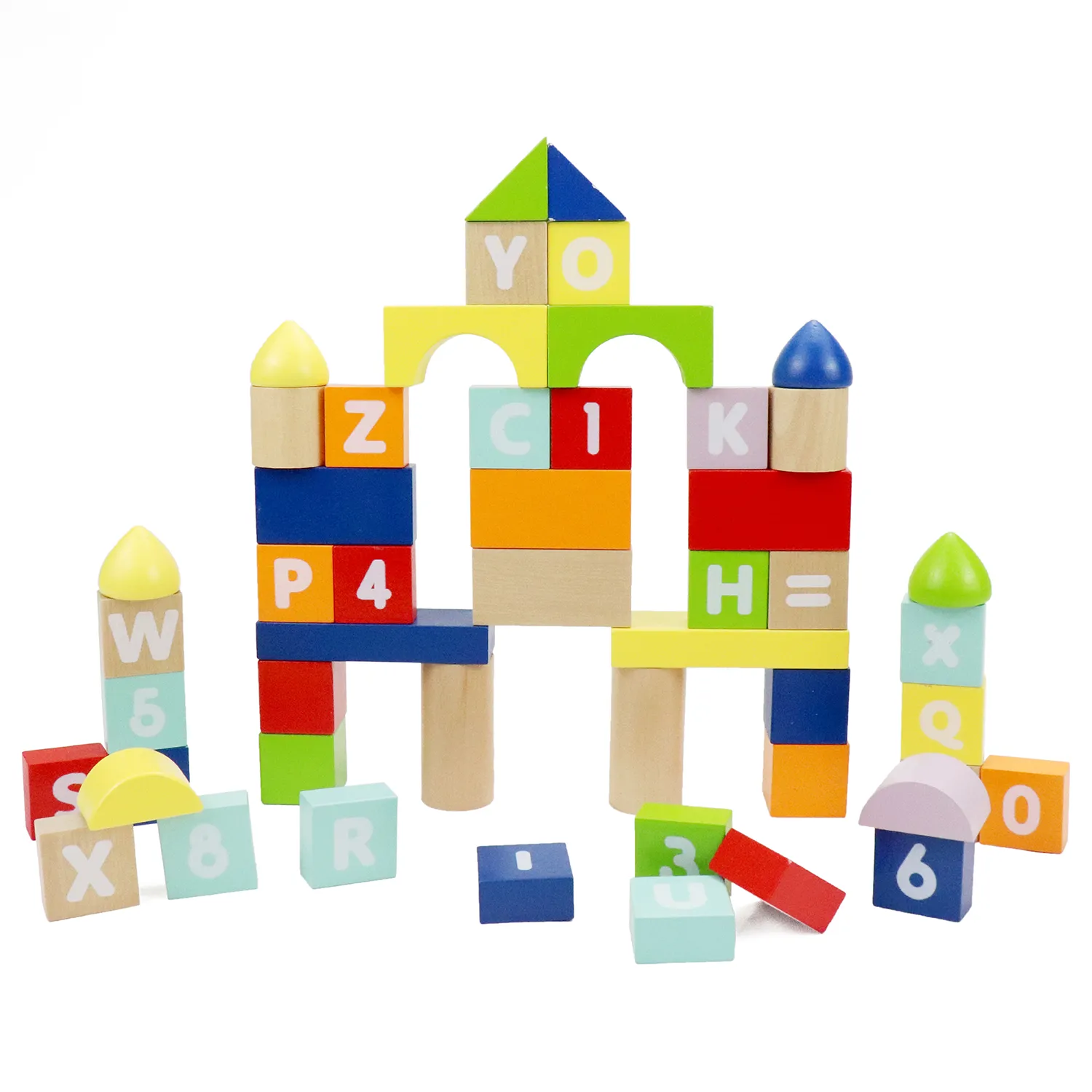 Count & Spell Block Set 50-Piece Wooden