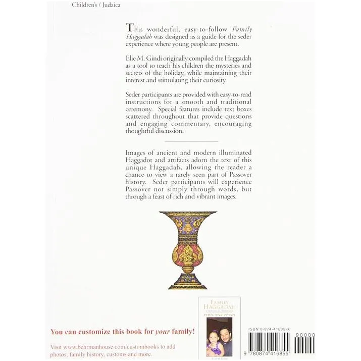 Family Haggadah: A Seder for All Generations Hebrew English By Elie M. Gindi (