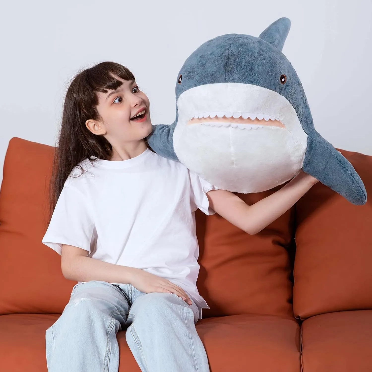 Giant Shark Plush Toy, Multicolor, 32/40 Inches