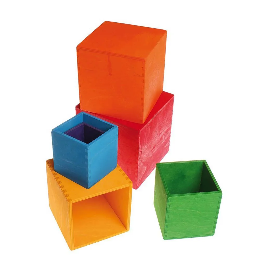 Grimm's large rainbow stacking boxes