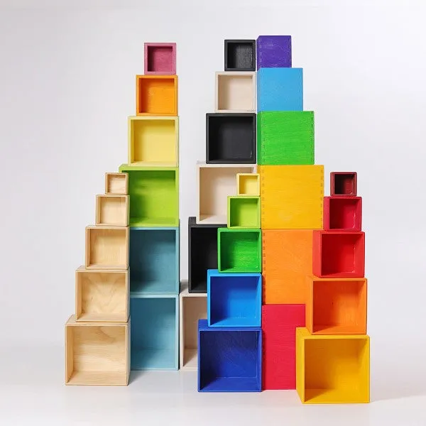 Grimm's large rainbow stacking boxes