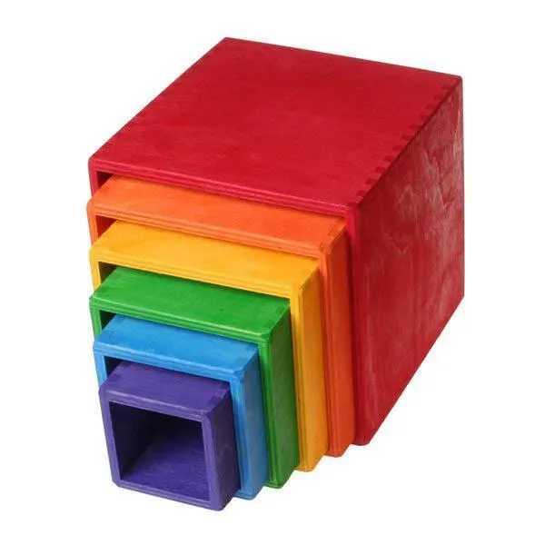 Grimm's large rainbow stacking boxes