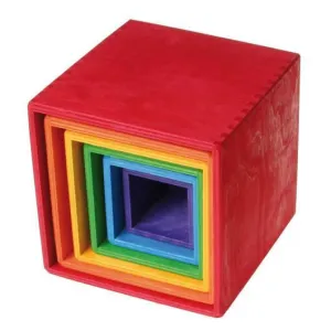 Grimm's large rainbow stacking boxes