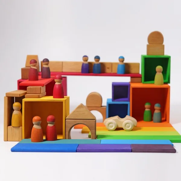 Grimm's large rainbow stacking boxes