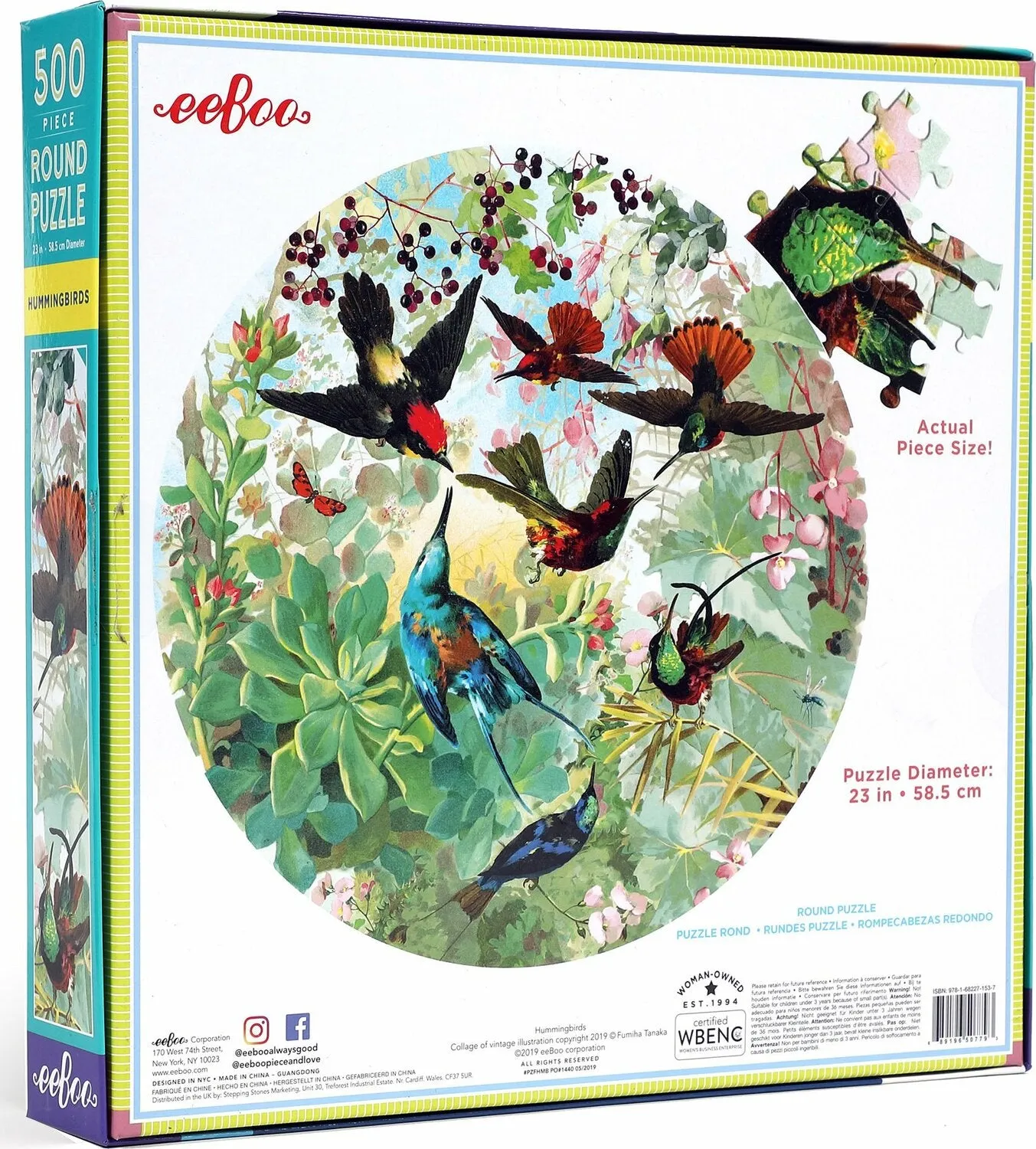 Hummingbirds 500 Piece Round Puzzle