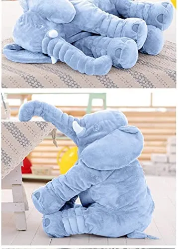 Little Innocents® Big Size Fibre Filled Stuffed Animal Elephant Baby Pillow with Ball Soft Toy for Baby Kids boy Girl Birthday Gift (Blue 45cm)