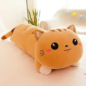 Long Cat Pillow Plush Toy Soft Stuffed Plush Animal Dolls Cushion for Kids Girls Home Decor Gifts,50cm/19.69"