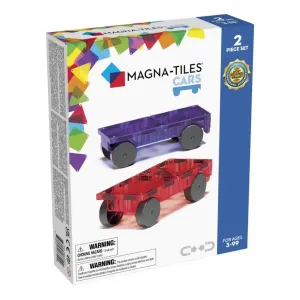 Magna-Tiles - Cars 2 Piece Expansion Set Purple and Red