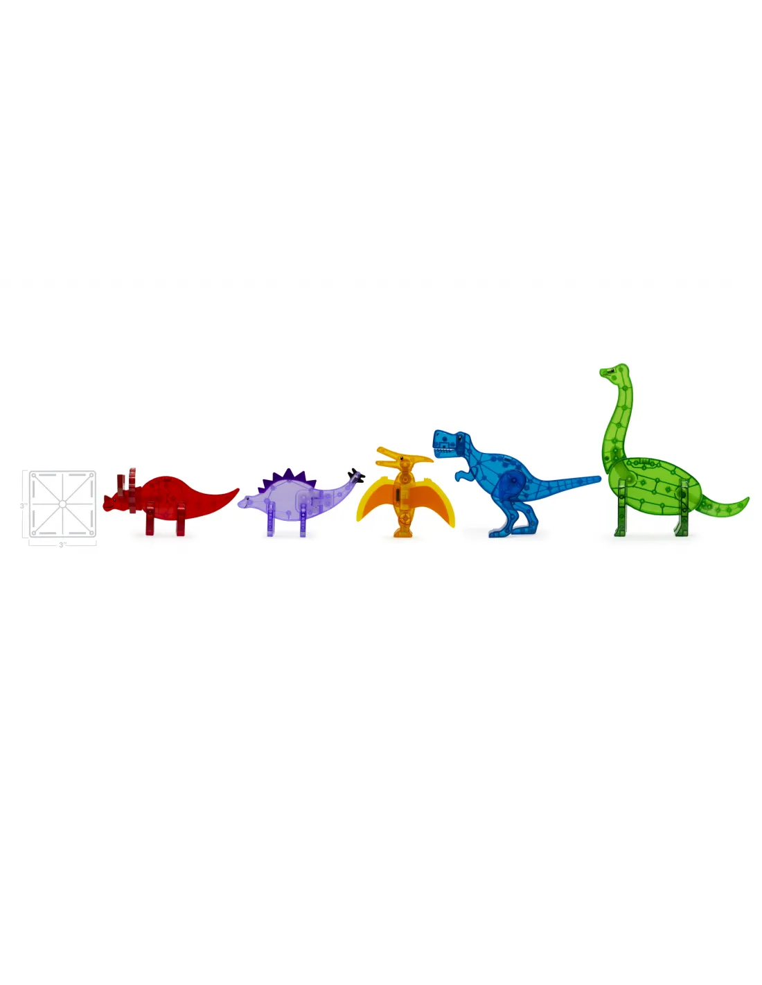 Magna-Tiles Dino's | 5 Pieces