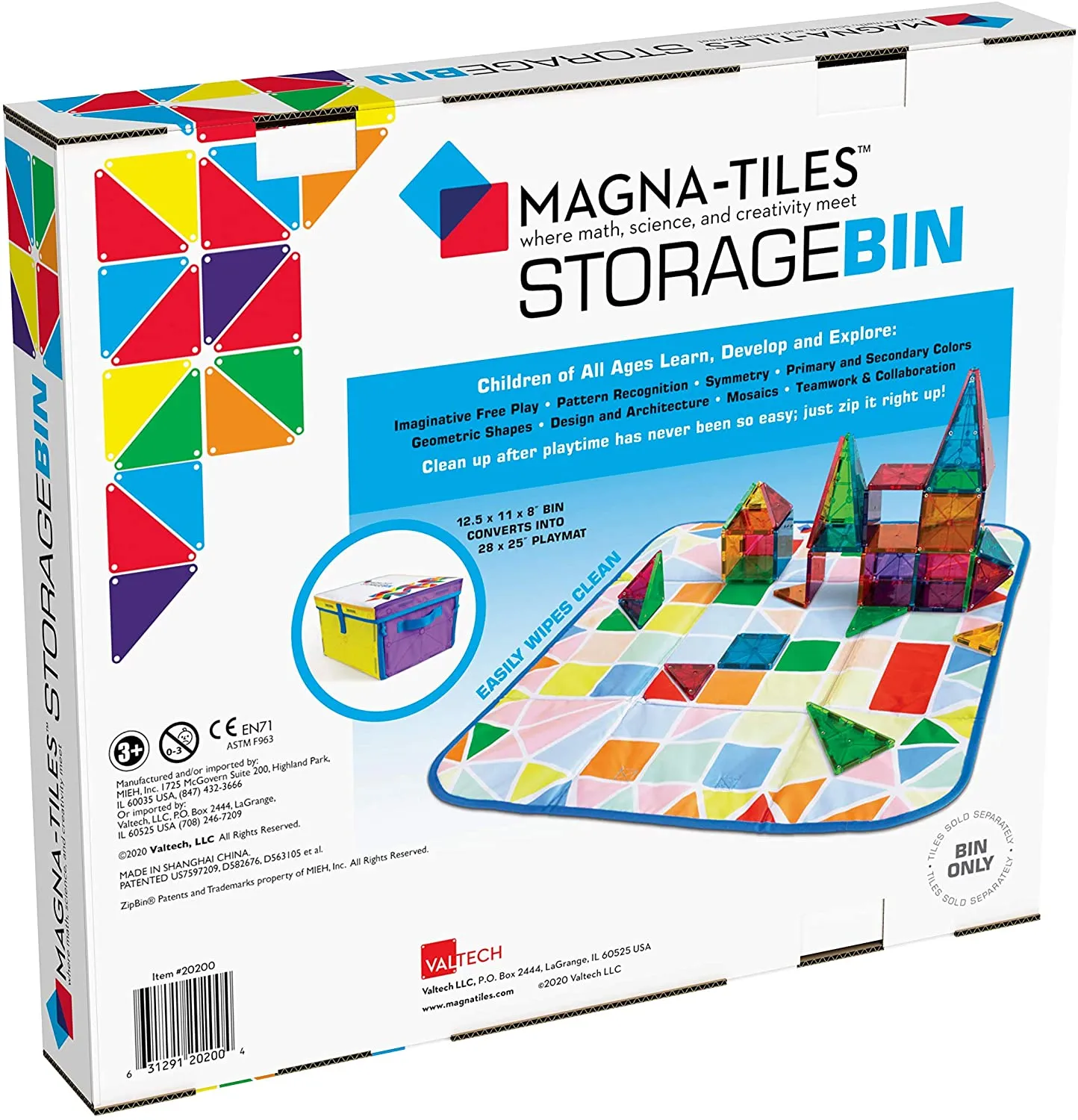 *Magnatiles Storage Bin & Interactive Play-Mat