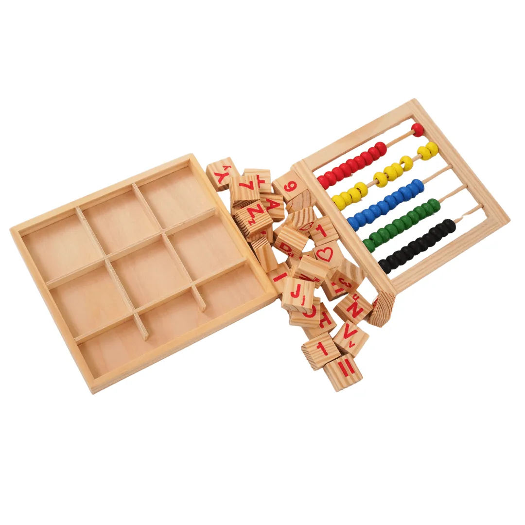 Math with Wooden Abacus for ages above 3 years