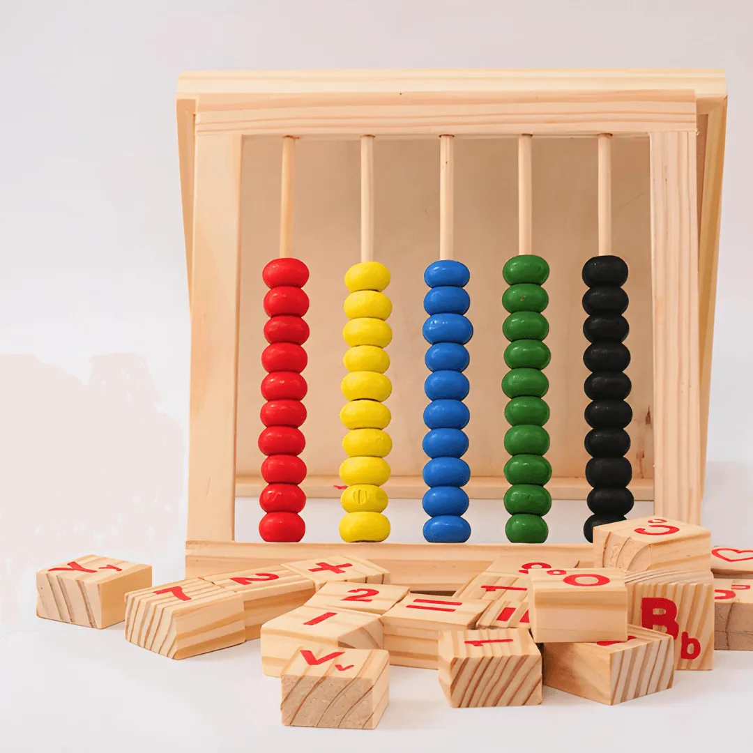 Math with Wooden Abacus for ages above 3 years