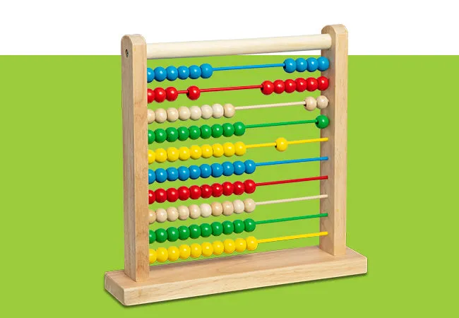 Melissa & Doug Abacus - Classic Wooden Educational Counting Toy With 100 Beads