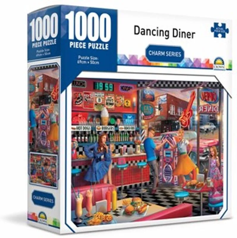 MJM Crown 1000 Piece Puzzle Charm Series Dancing Diner