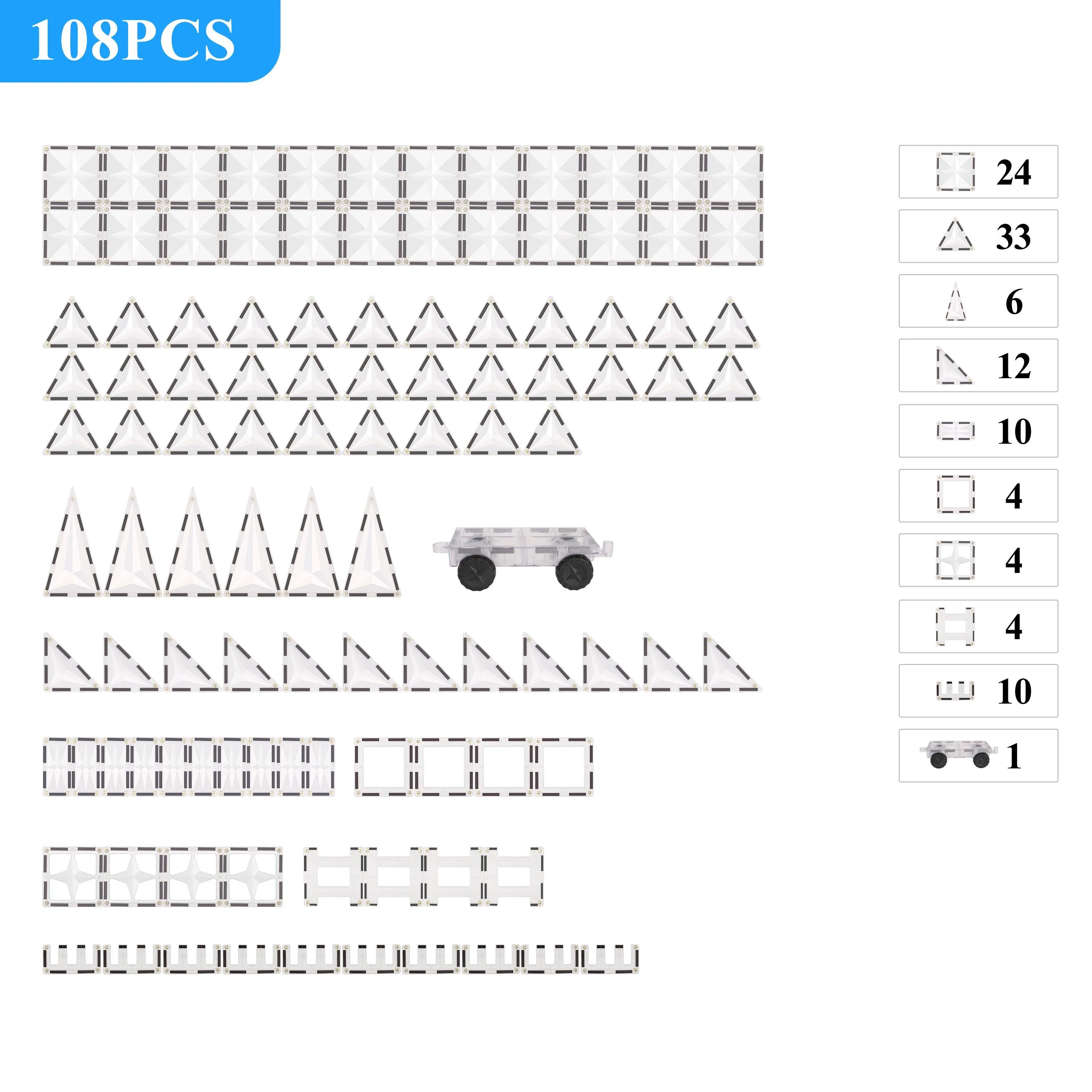 MNTL Star Magnetic Tiles - 108PCS