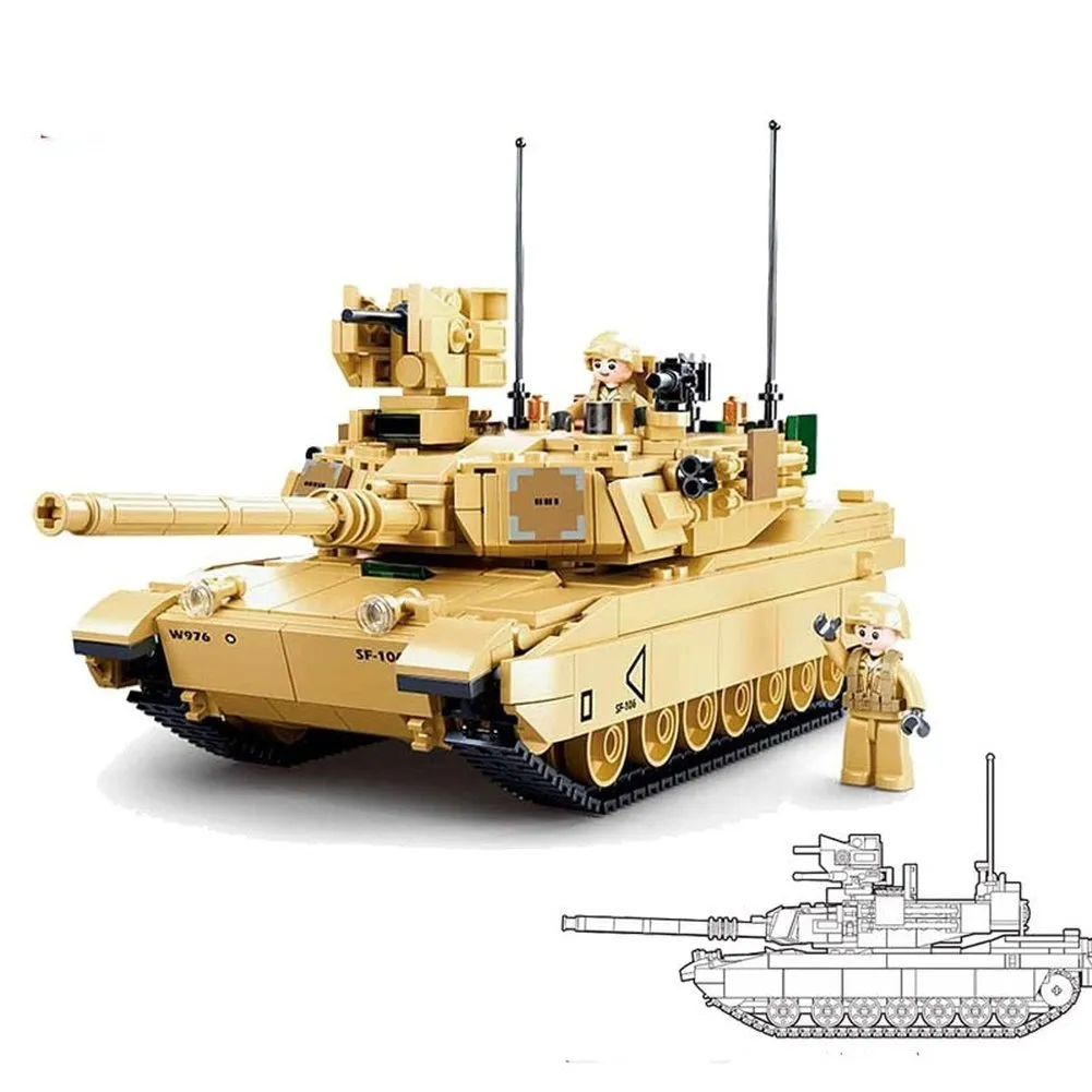 MOC  Compatible  MK WW2 Soldier Tank Army Friends Armored Vehicle MK Building Bricks Classic Moc Blocks Action Figures Toy