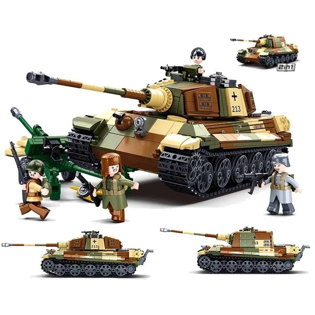 MOC  Compatible  MK WW2 Soldier Tank Army Friends Armored Vehicle MK Building Bricks Classic Moc Blocks Action Figures Toy