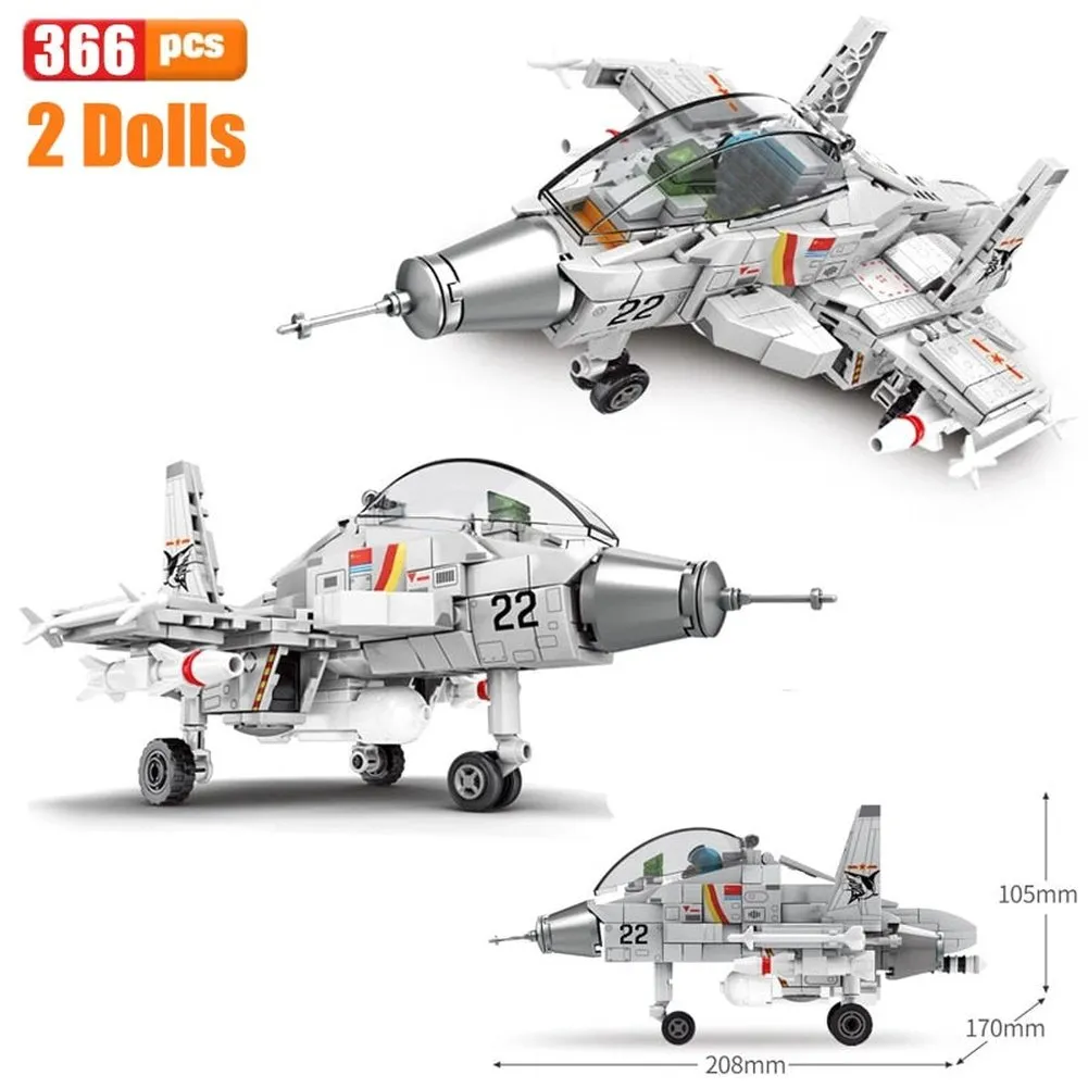 MOC NON  Block Helicopters Fighter Blocks Soldier City Z-20 Utility Airplane Army Pilot Figure Plane Building Bricks  Toy