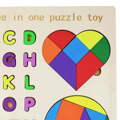 Montessori Logical Geometrical Puzzle and Alphabet Board - 501