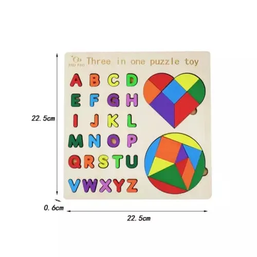 Montessori Logical Geometrical Puzzle and Alphabet Board - 501