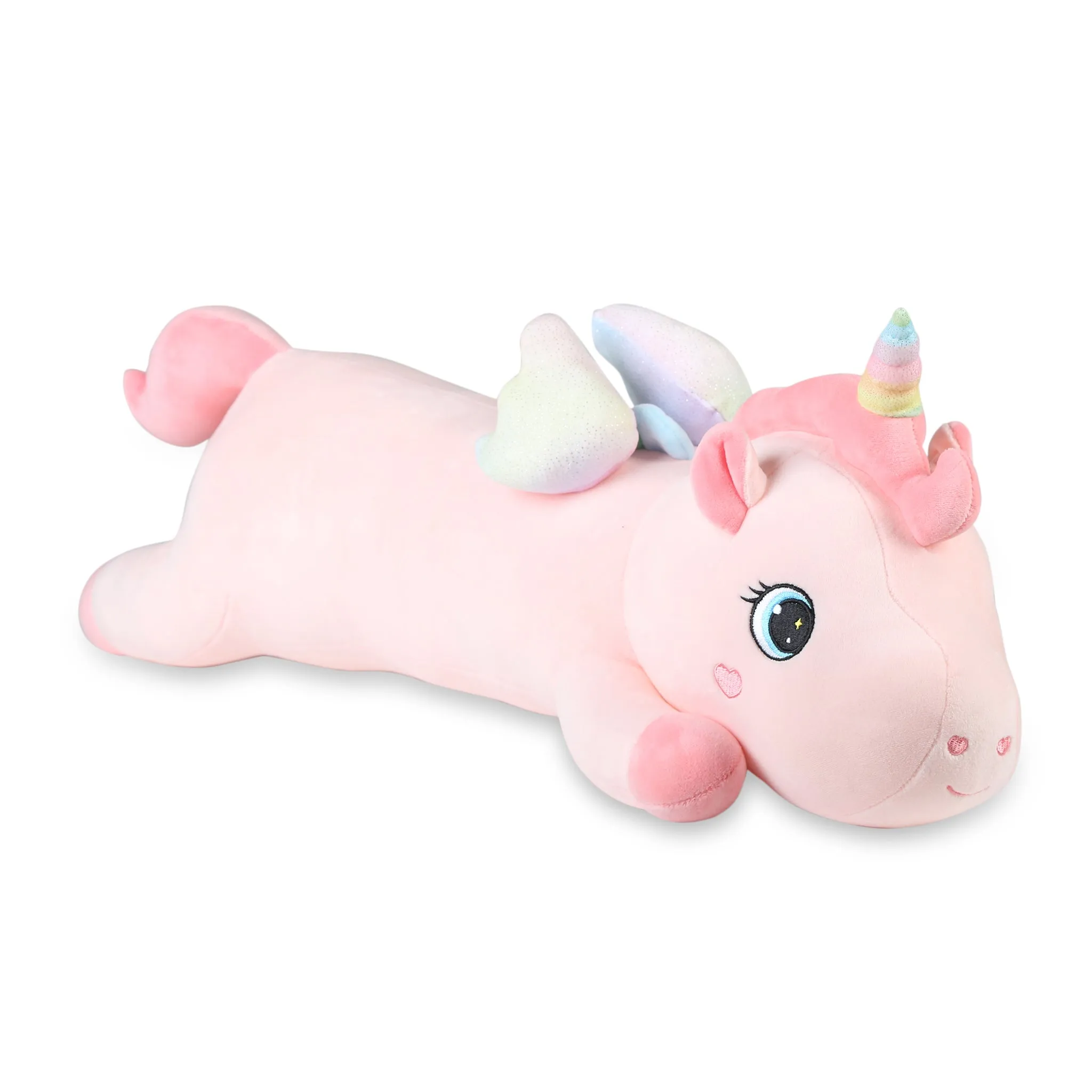 Multicoloured Winged Lying Unicorn Soft Toy I 70 CM