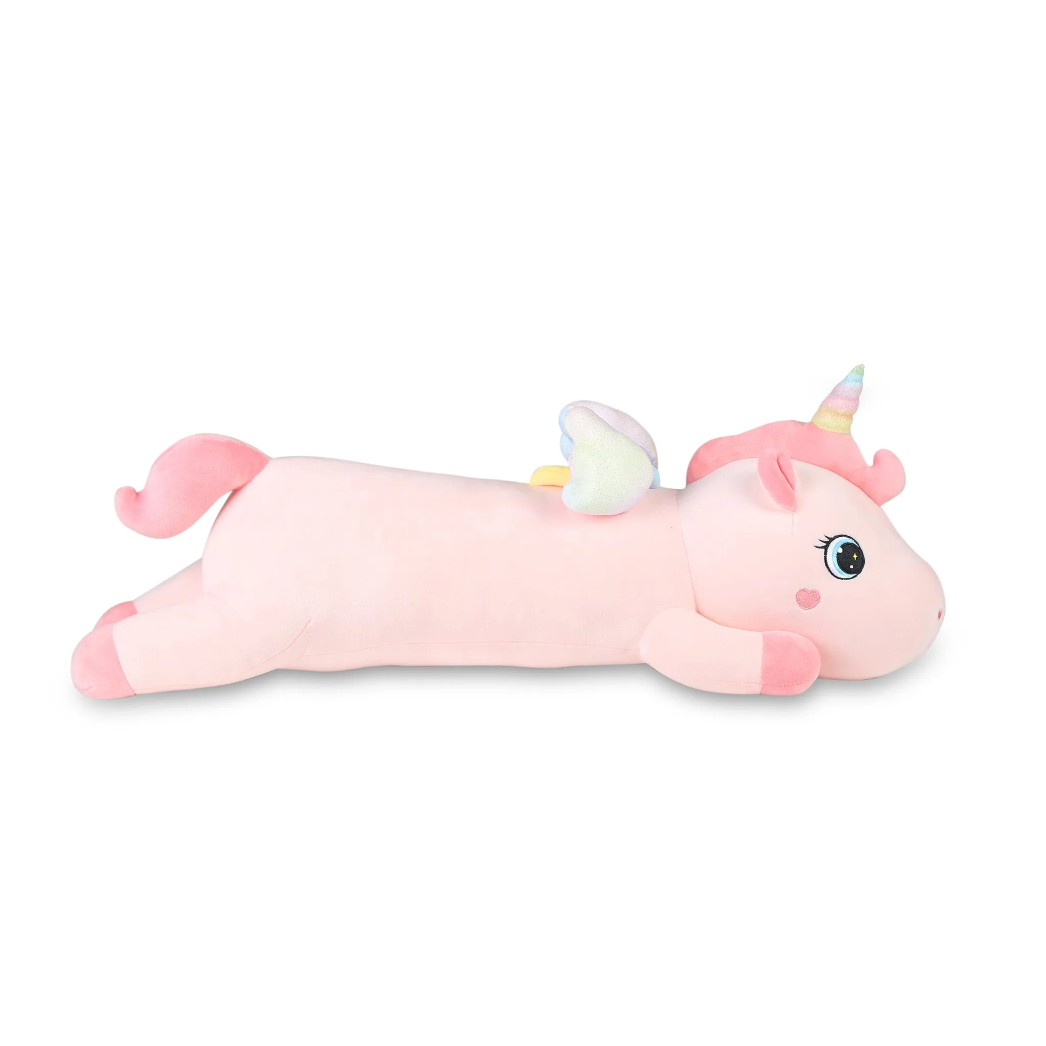 Multicoloured Winged Lying Unicorn Soft Toy I 70 CM