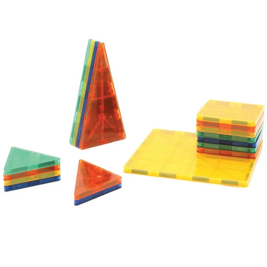 Neopuzzle - Magnetic Tiles Clear Colours 155 Piece Set