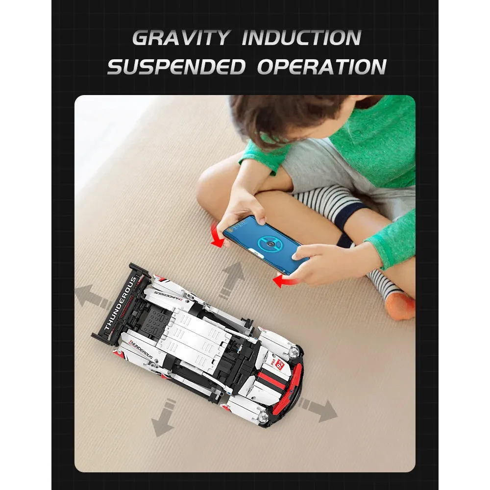 (Net) 2.4G RC Pro Racing Educational Engineering Vehicle - Remote Control Car Building Blocks Set