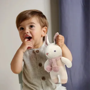 Organic Baby Soft Toy Rattle Cream Bunny