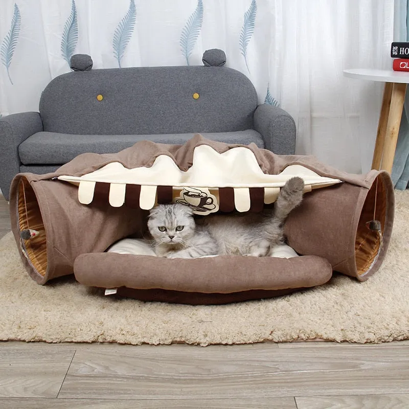 Pet Crawl Foldable Bed Tunnel Toy House