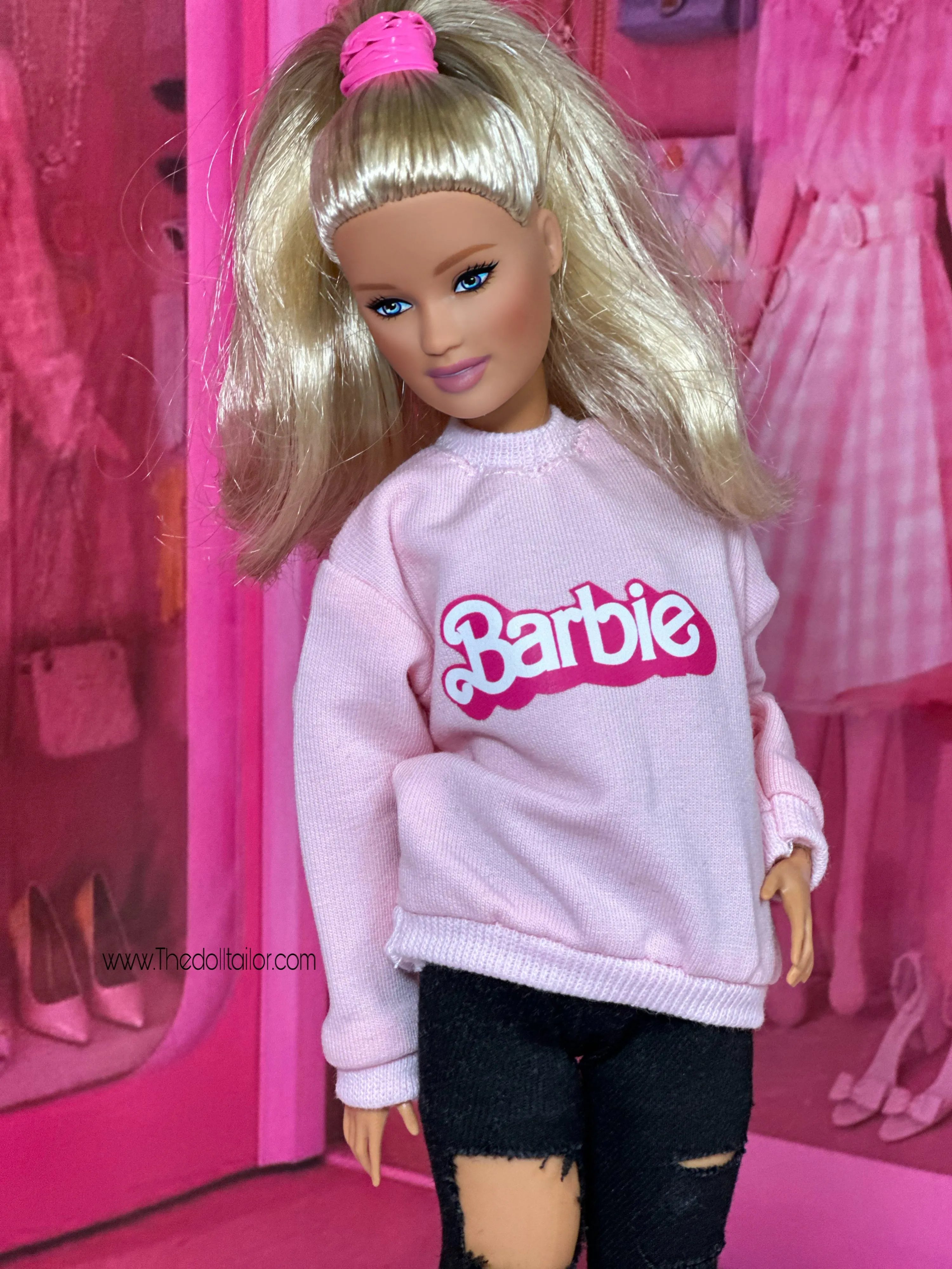 Pink barbie Sweatshirt with logo