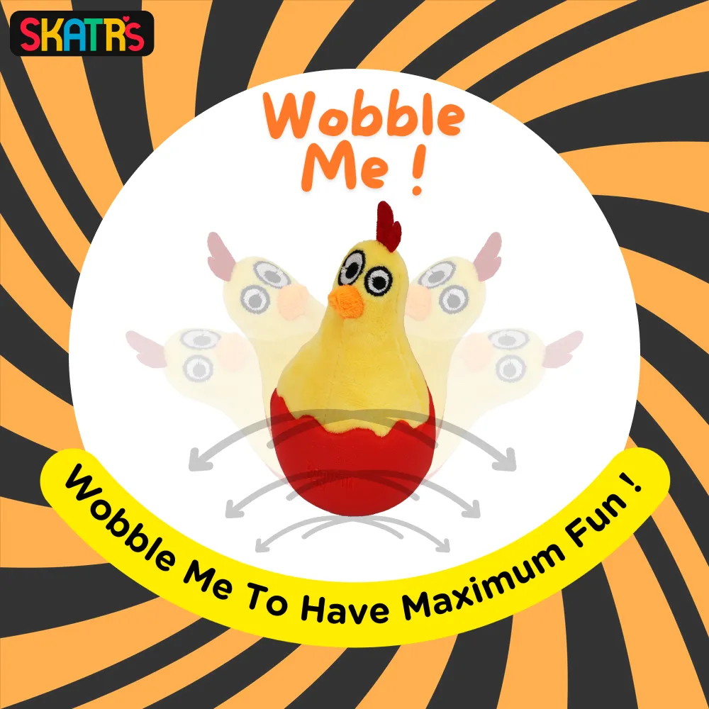 Skatrs Chicken in Egg Wobble Toy for Dogs