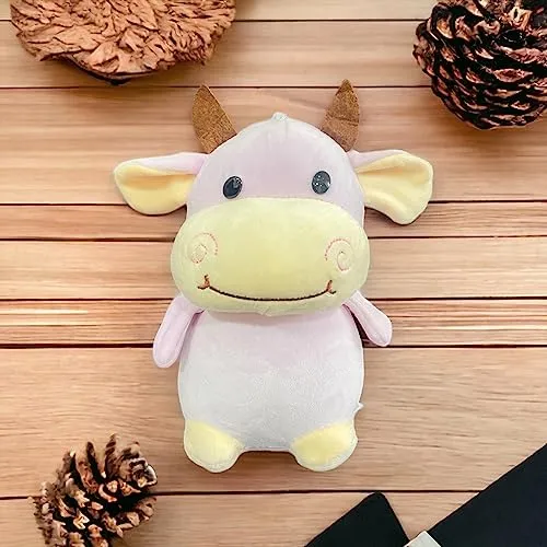 Storio Toy Cute Cow Plushie Soft Toys for Kids | Plush Soft Toys for Baby Boys and Girls | Animal Soft Toy for Kids -27 cm