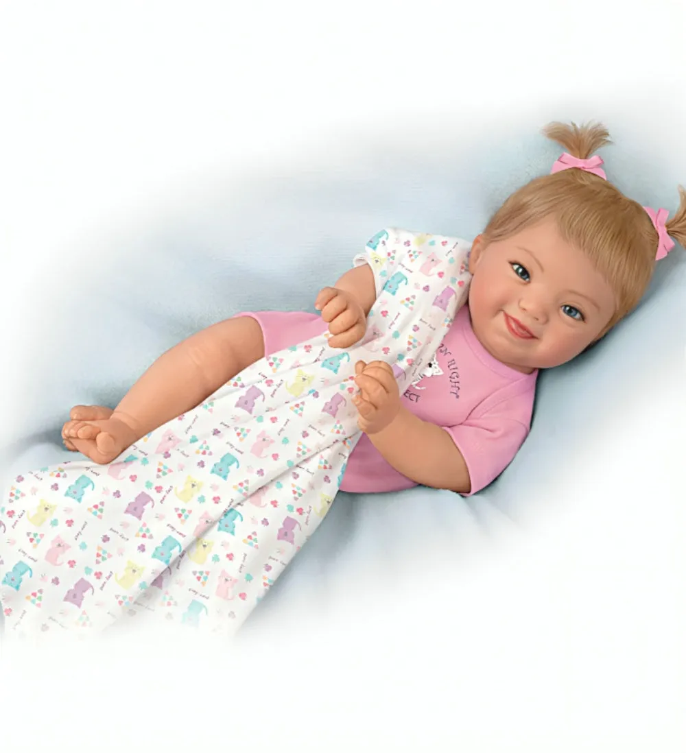 The Ashton - Drake Galleries Down Syndrome Awareness Lifelike Poseable Baby Girl Doll So Truly Real® Handcrafted of RealTouch® Vinyl with Weighted Cloth Body by Master Doll Artist Ping Lau 16"-inches