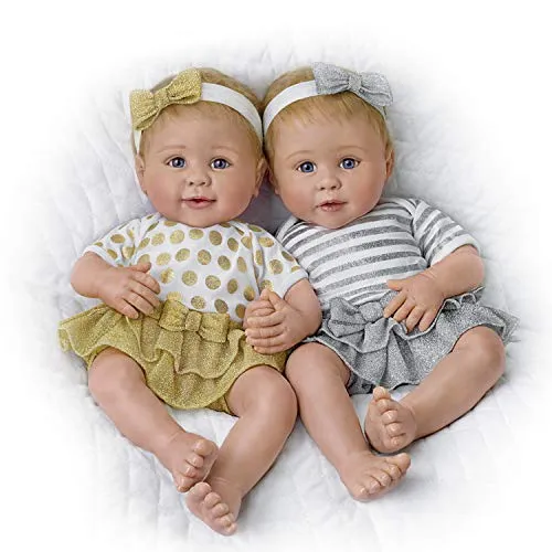 The Ashton - Drake Galleries Linda Murray Lifelike Silicone Twin Baby Dolls from Ashton Drake: Set of Two