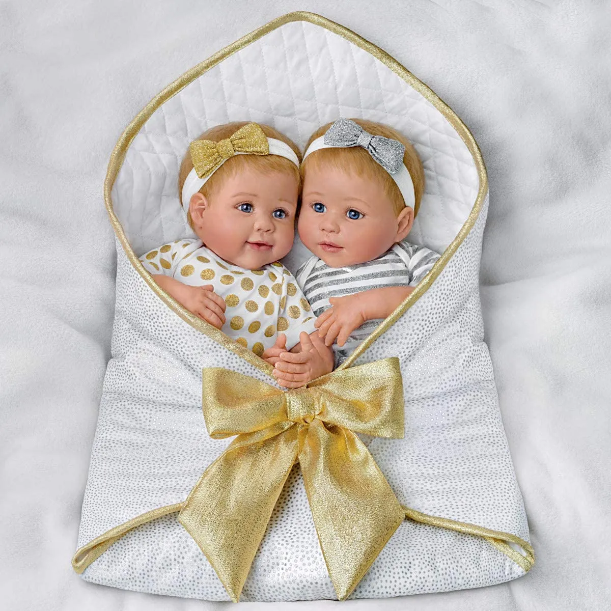 The Ashton - Drake Galleries Linda Murray Lifelike Silicone Twin Baby Dolls from Ashton Drake: Set of Two