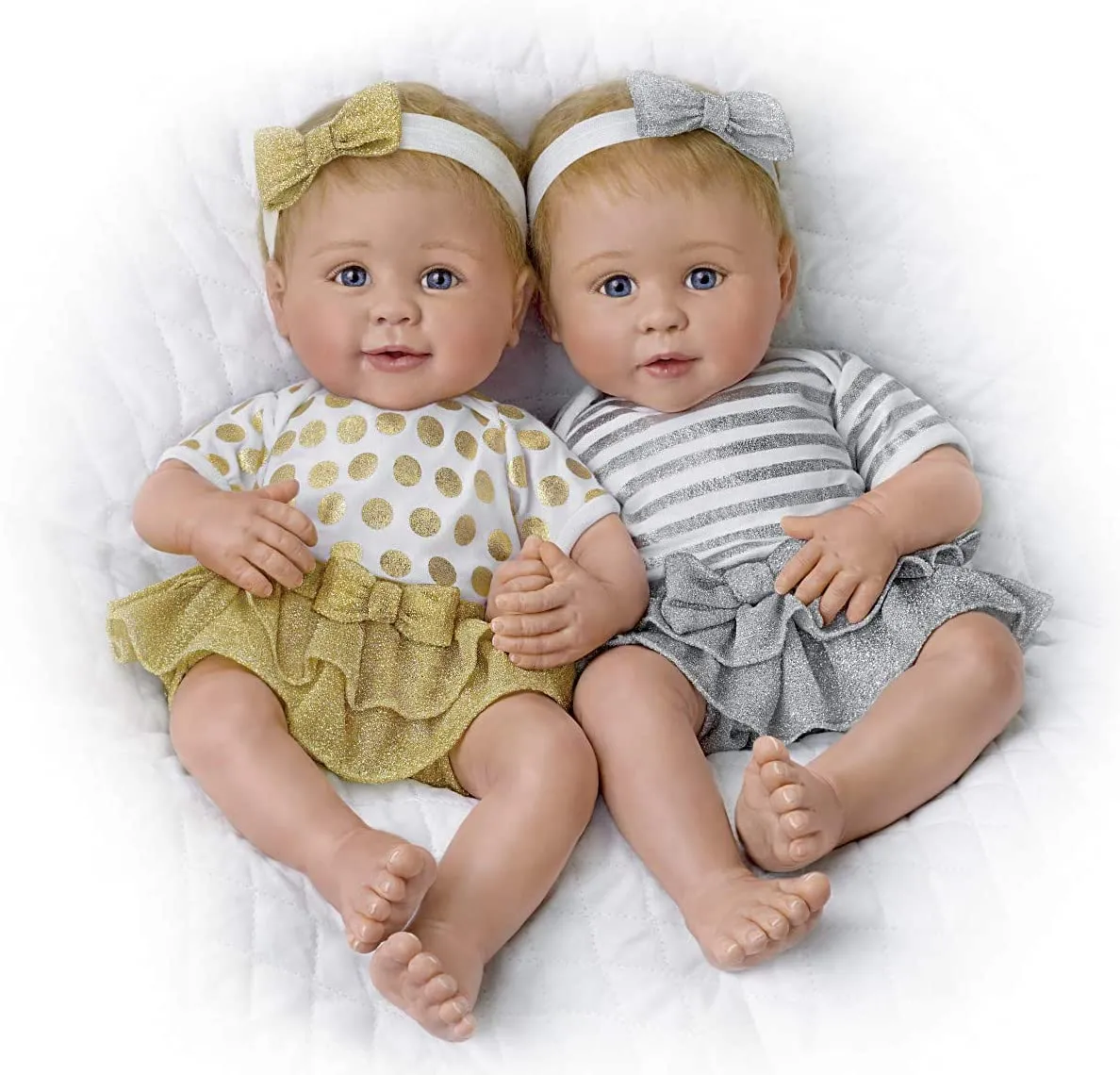 The Ashton - Drake Galleries Linda Murray Lifelike Silicone Twin Baby Dolls from Ashton Drake: Set of Two